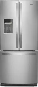 30 Inch, 20 Cu. ft. Freestanding French Door Refrigerator with External Water Dispenser