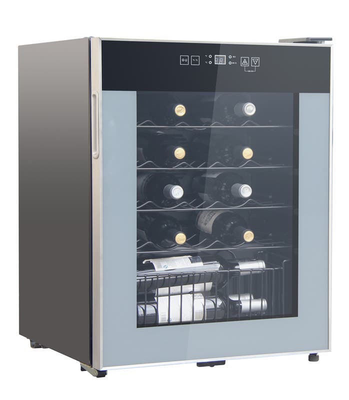 Avanti WC24T2P Black with Platinum Trim Glass Door