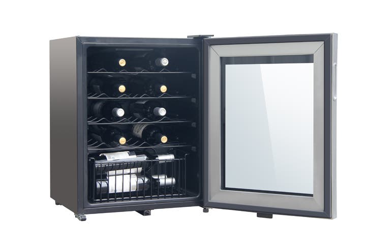 Avanti WC24T2P Black with Platinum Trim Glass Door