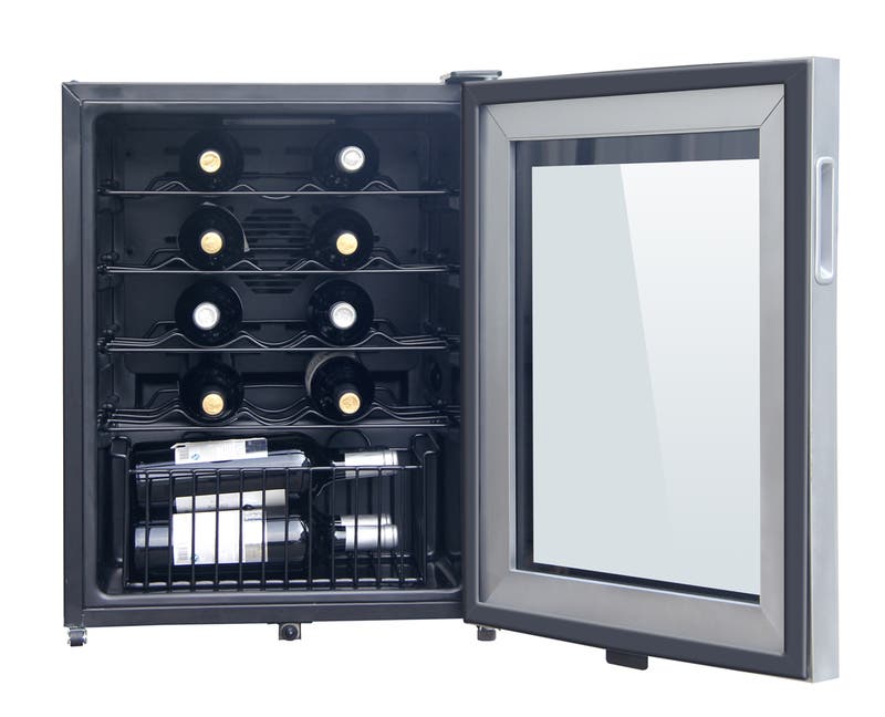 Avanti WC24T2P Black with Platinum Trim Glass Door