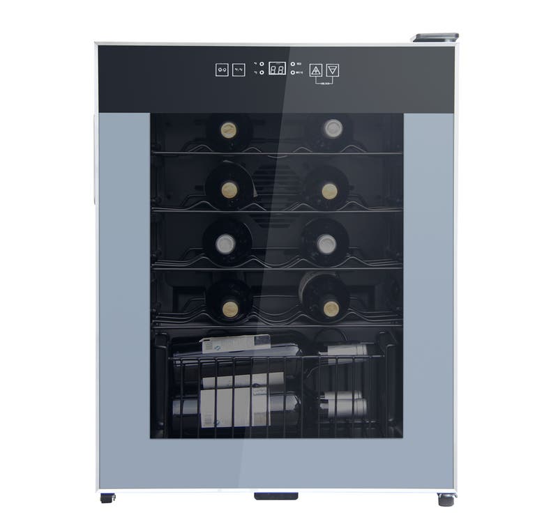 Avanti WC24T2P Black with Platinum Trim Glass Door