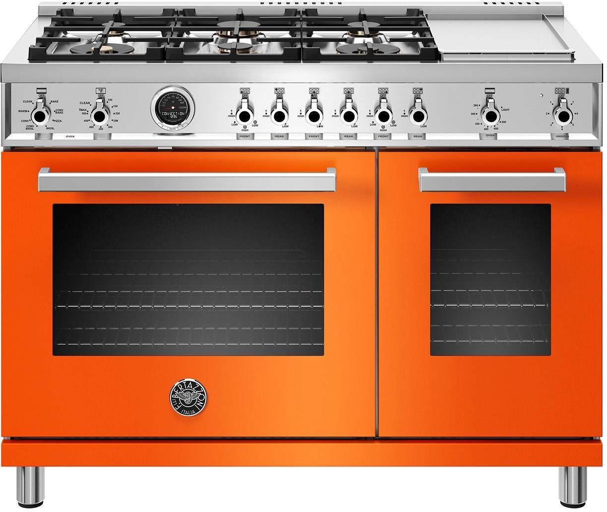 Bertazzoni PROF486GDFSARTLP Orange, Liquid Propane