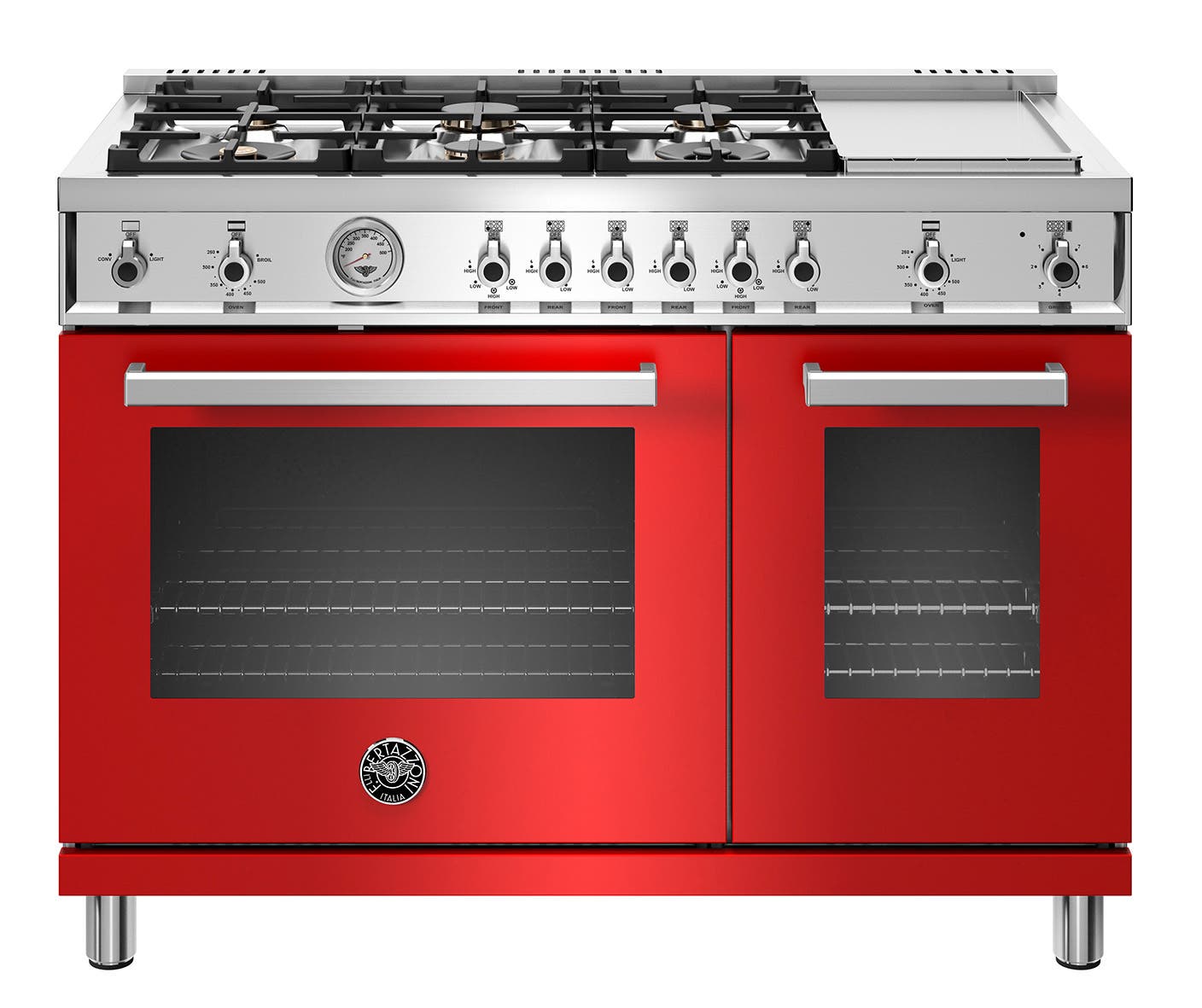 Bertazzoni PROF486GGASROTLP Red, Liquid Propane