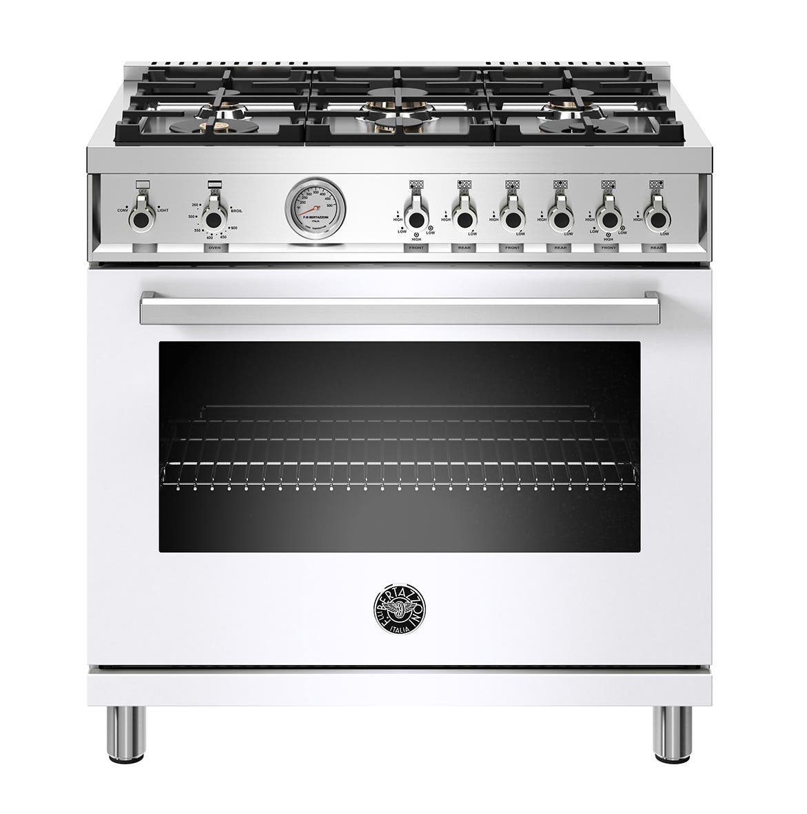 Bertazzoni PROF366GASBITLP White, Liquid Propane