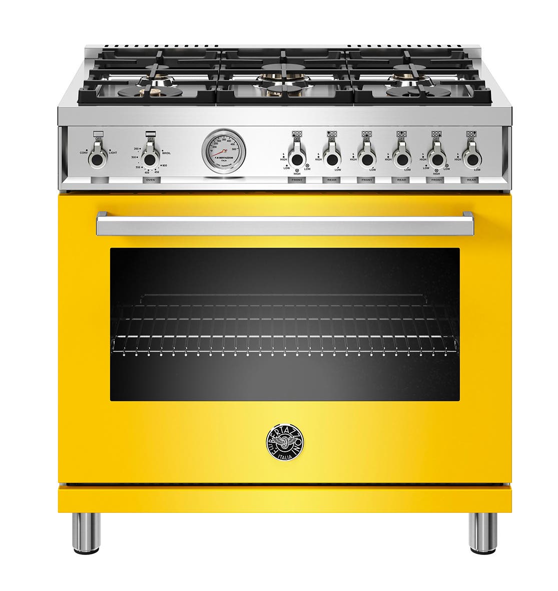 Bertazzoni PROF366GASGITLP Yellow, Liquid Propane