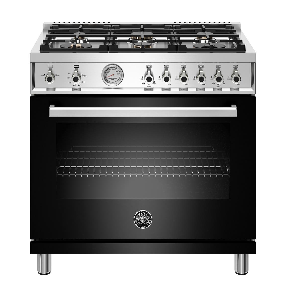 Bertazzoni PROF366GASNETLP Black, Liquid Propane