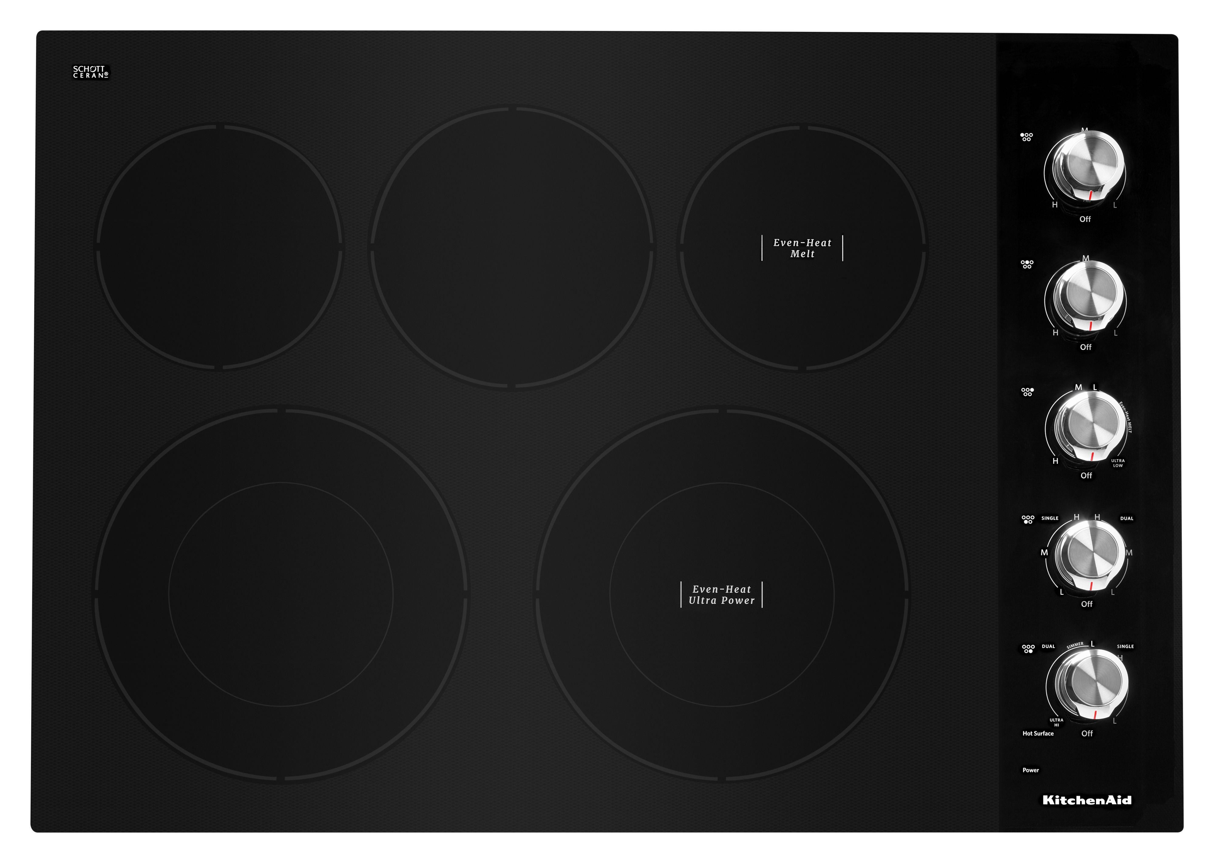 KitchenAid - 30" Built-In Electric Cooktop - Black