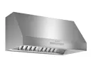 Wall Mount Smart Range Hood with 4-Speed, Blower (Sold Separately), Touch Control, LED Lighting, Baffle Filter, Delay Shut Off, and Automatic Mode