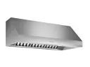 Wall Mount Smart Range Hood with 4-Speed, Blower (Sold Separately), Touch Control, LED Lighting, Baffle Filter, Delay Shut Off, and Automatic Mode