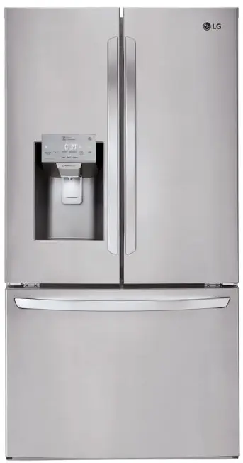 LG LFXS26973S 36 Inch, 26 Cu. Ft. French Door Refrigerator