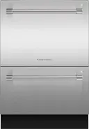 24 Inch Fully Integrated Double DishDrawer with 14 Place Settings, 9 Wash Programs, Independent Wash, Quiet Operation, True Half Load, Adjustable Racks, Delay Start, Sanitize, Round Flush Handles, and Energy Star Certified