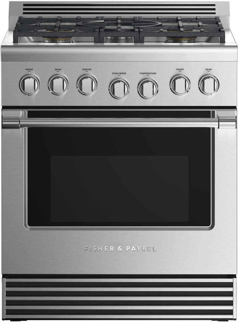Fisher Paykel RGV2305NN Stainless Steel With Black Glass, Natural Gas