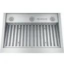 Cabinet Insert Smart Range Hood with 4-Speed/610 CFM Blower, Electronic Backlit Controls, LED Lighting, Premium Baffle Stainless Steel Filters, WiFi Connect, Chef Connect, Remote Control Included, Delay Off, and UL Listed