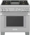 36 Inch Freestanding Dual Fuel Smart Range with 4 Sealed Burners, 5.7 cu. ft. Oven Capacity, Continuous Grates, Sabbath Mode, and Self-Clean Mode