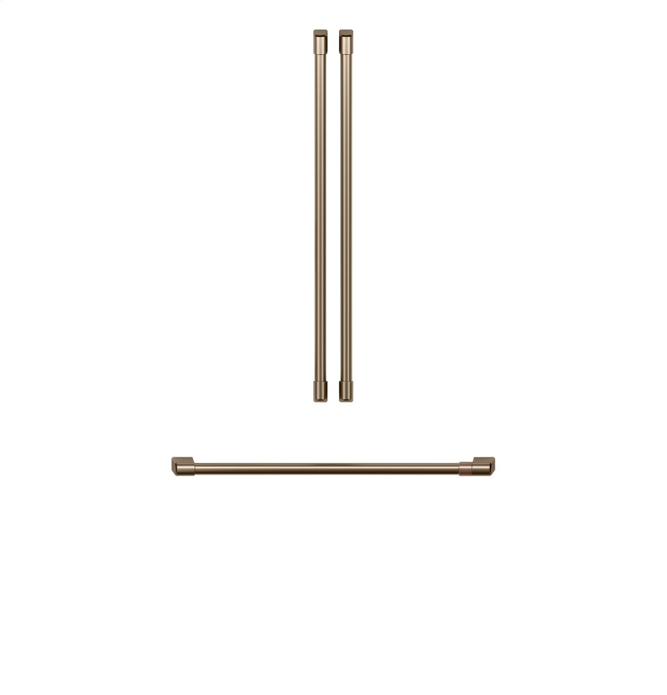Cafe CXLB3H3PMBZ Refrigeration Handle Kit: Brushed Brushed Bronze