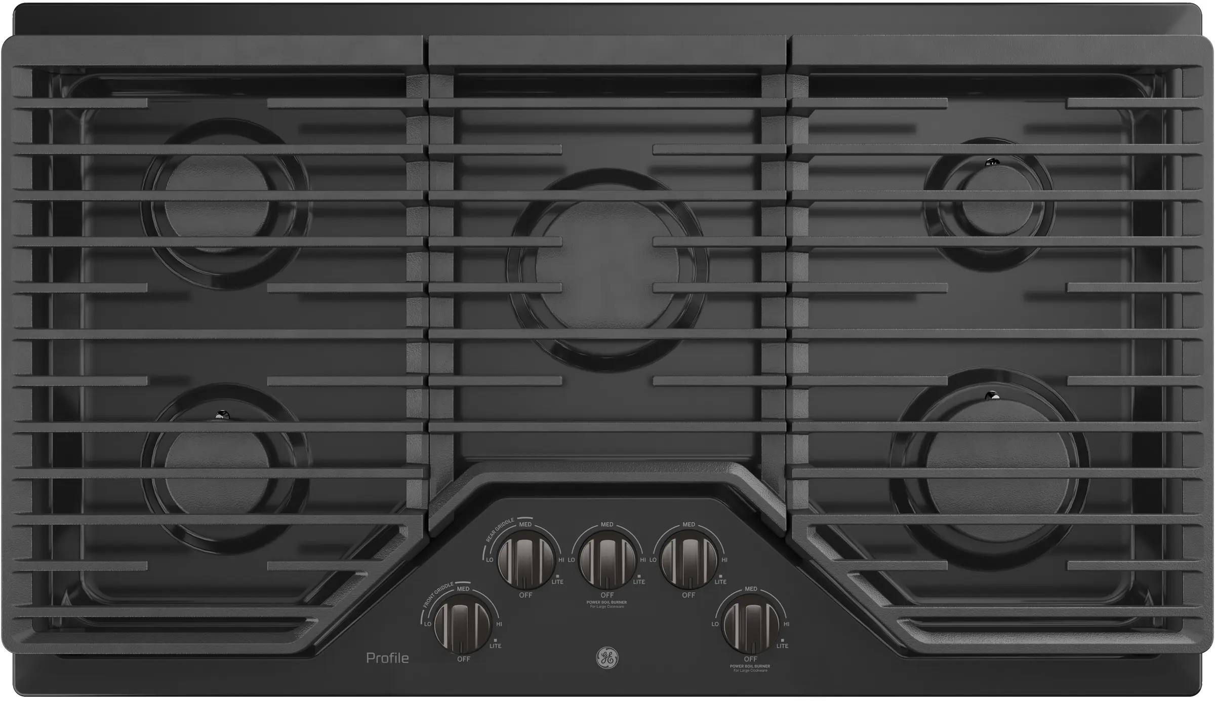GE PGP7036BMTS Black Stainless