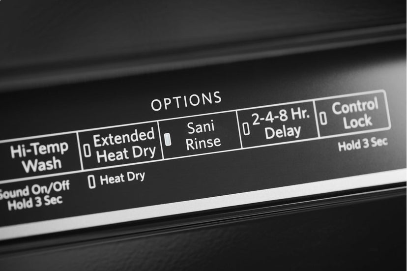 KitchenAid KDFE104HBL 24 Inch BuiltIn Dishwasher with 46 DBA and 5 Wash Cycles Black Plesser