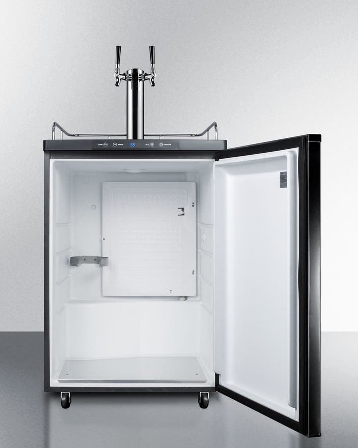 Summit SBC635MTWIN Black Door Twin Taps