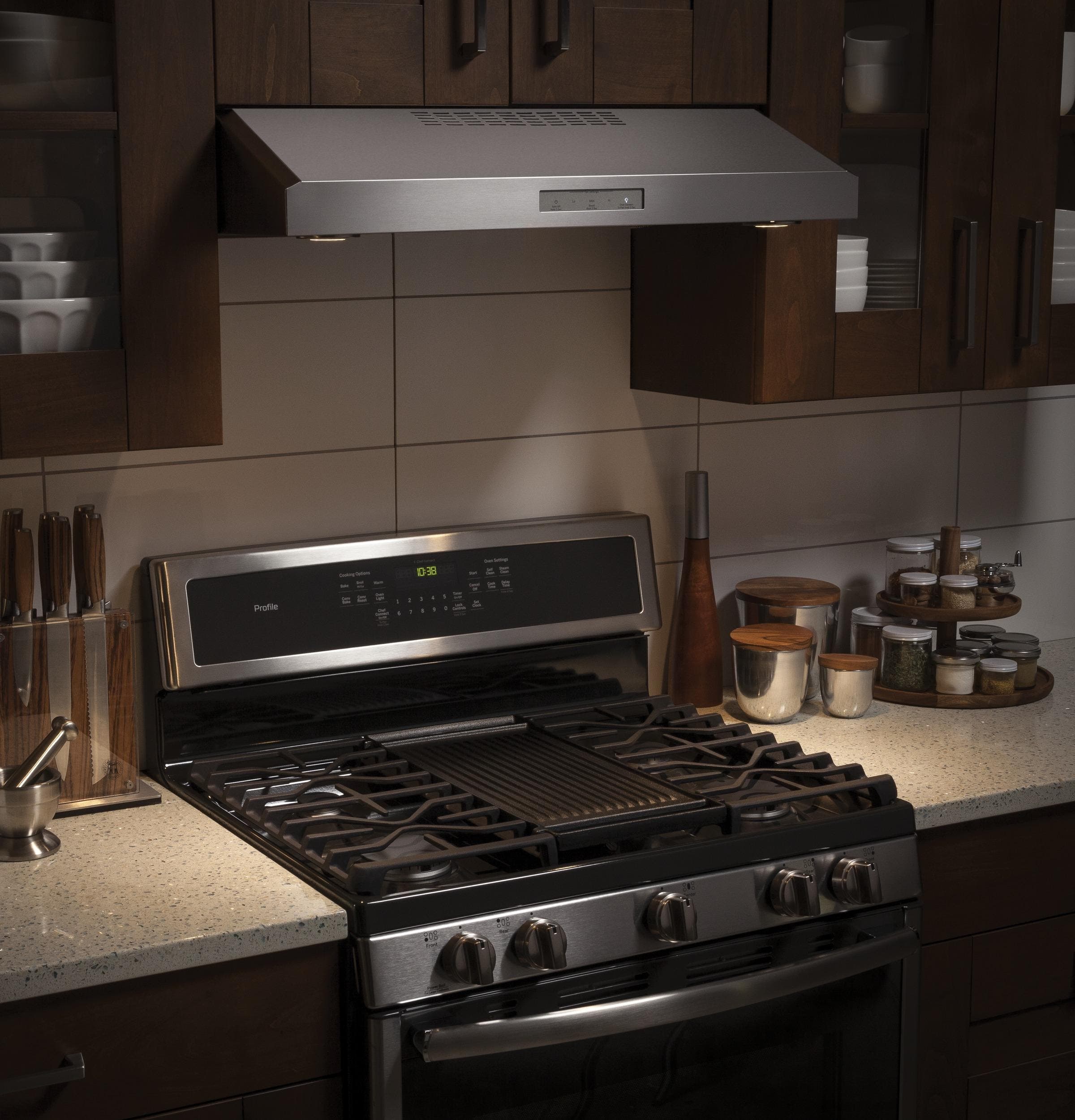 GE PGB911SEJSS Stainless Steel with Gray