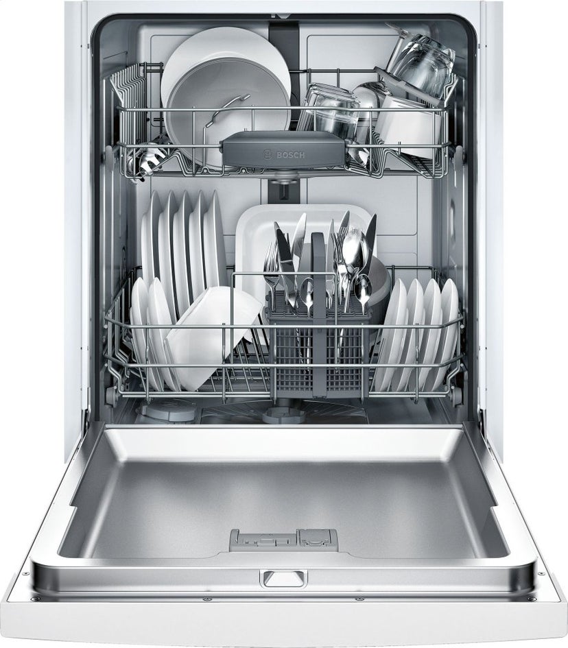 Bosch SGE53X52UC 24 Inch Built-In Recessed Handle Dishwasher with 4...