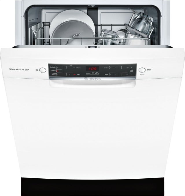 Bosch SGE53X52UC 24 Inch Built-In Recessed Handle Dishwasher with 4...