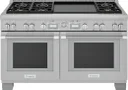 60 Inch Freestanding Professional Dual Fuel Smart Range with 6 Sealed Burners, 10.6 cu. ft. Total Oven Capacity, Self-Clean, Sabbath Mode, and Double Griddle
