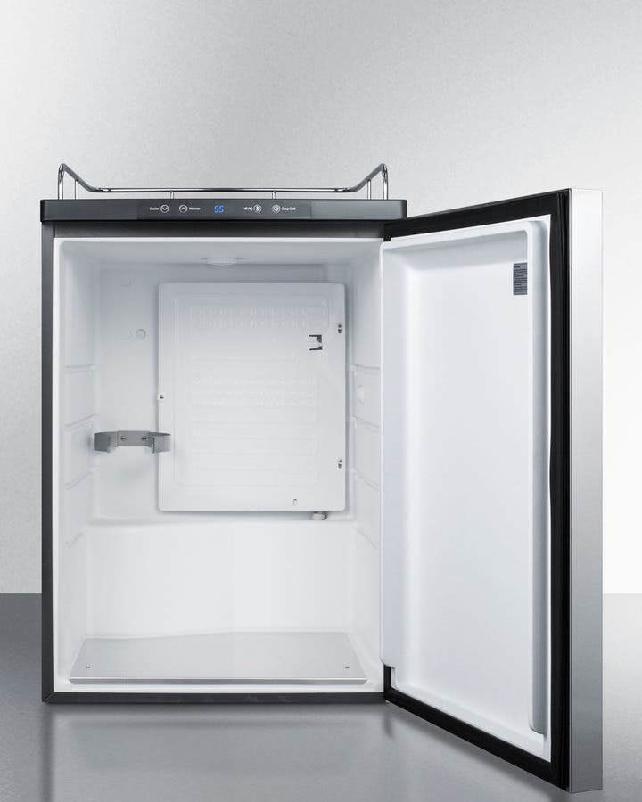 Summit SBC635MBINKSSHH Stainless Steel/Black, Horizontal Handle