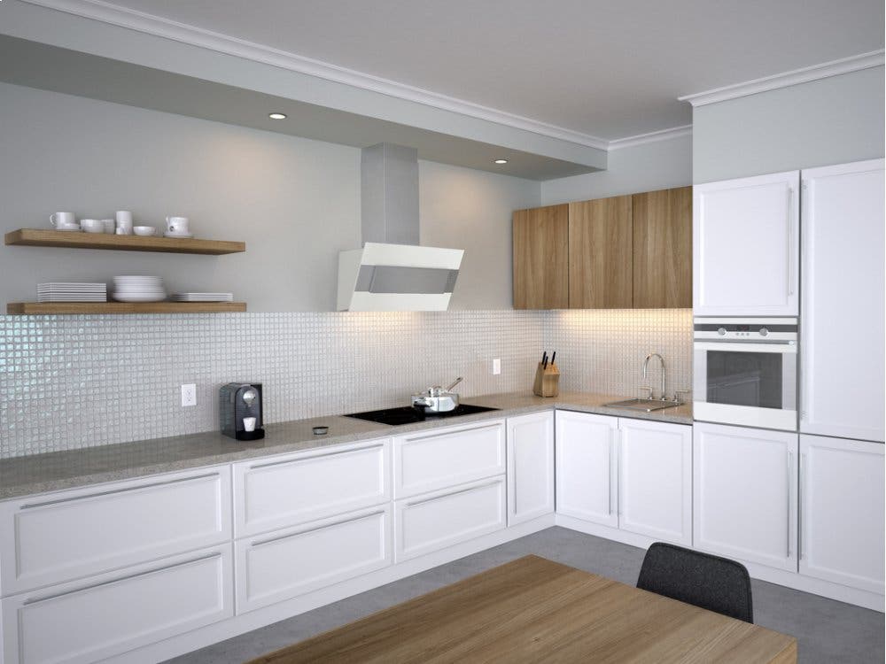 Zephyr AINM80AWX Powder Coated White with Stainless Steel Accent