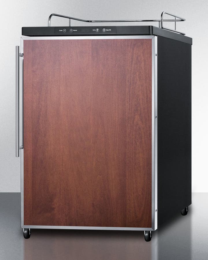 Summit SBC635MBINKFR Panel Ready/Black with Stainless Steel Frame