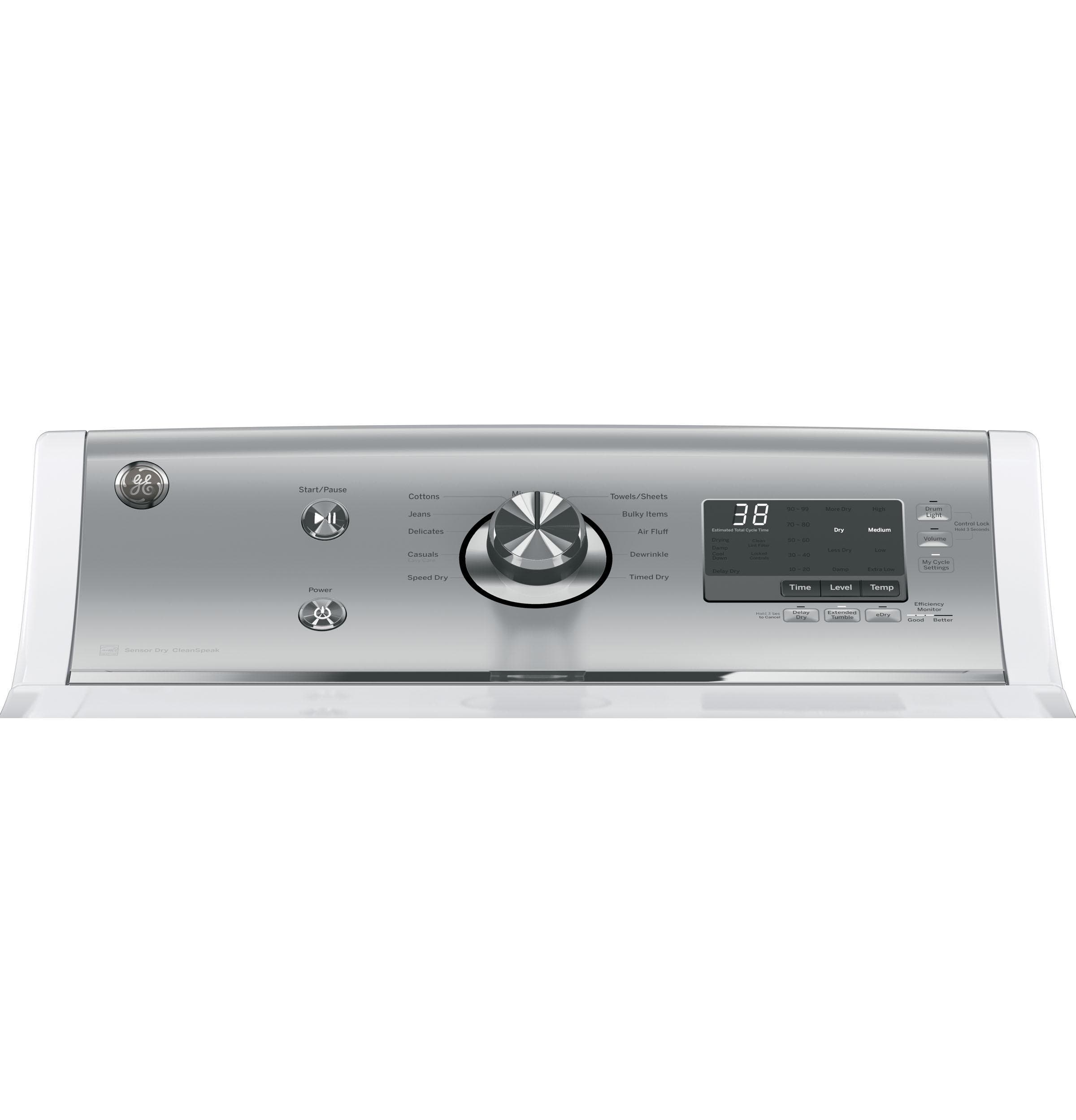 GE GTD81ESSJWS White On White With Silver Backsplash