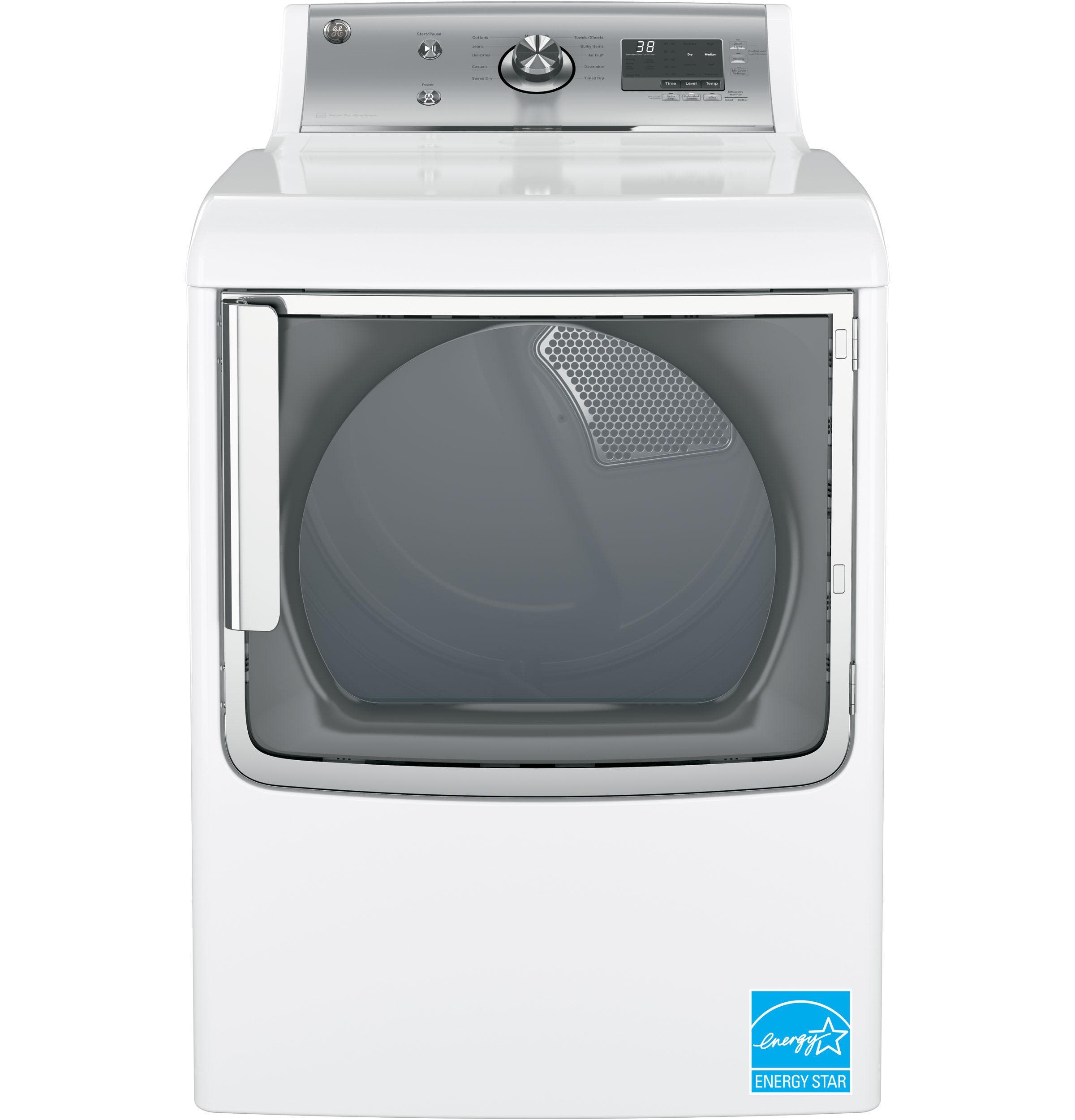 GE GTD81ESSJWS White On White With Silver Backsplash