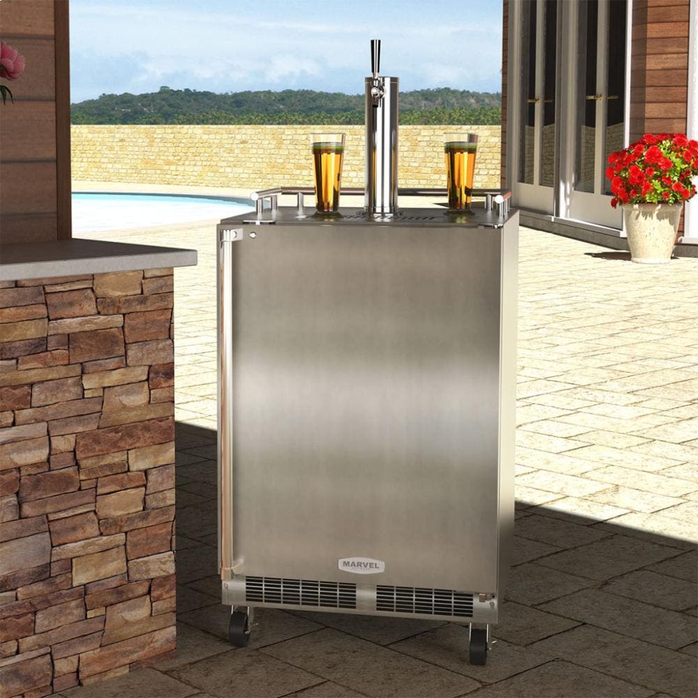 Marvel MO24BSSMRS Single Tap, Casters and Mug Rail, Right Hinge Door...