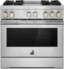 36 Inch Freestanding Dual Fuel Range with 4 Sealed Burners, 5.1 cu. ft. Capacity, Proofing, Temperature Probe, Convection, Self Clean