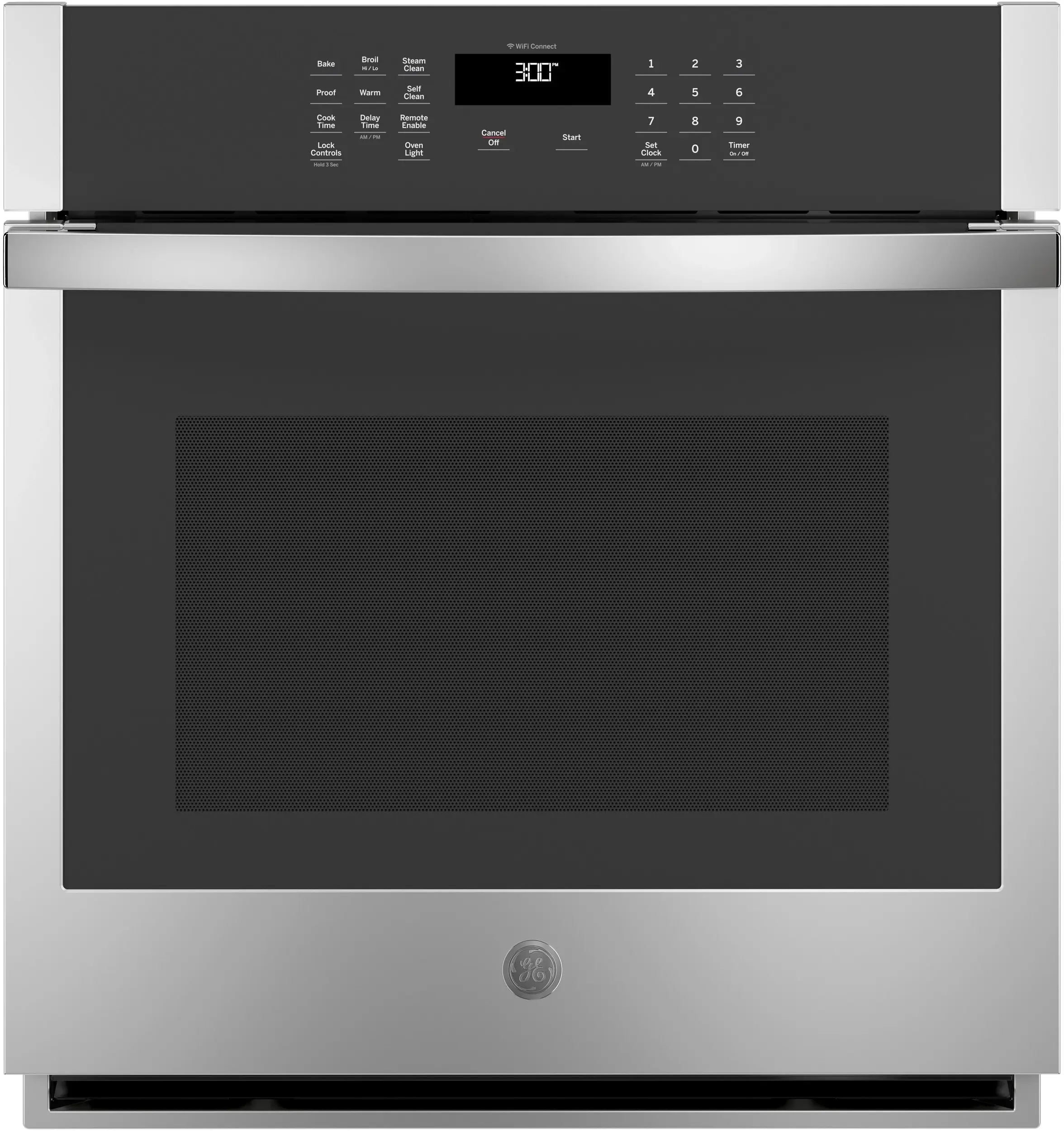 27 Inch Built-In Single Wall Oven with 4.3 cu. ft. Total Capacity, Scan-to-Cook Technology, Fit Guarantee, Glass Touch Controls, Heavy-Duty Oven Racks, WiFi Connect, Self-Clean with Steam Clean Option, 10-Pass Bake Element, Sabbath Mode, ADA Compliant, and UL Certification
