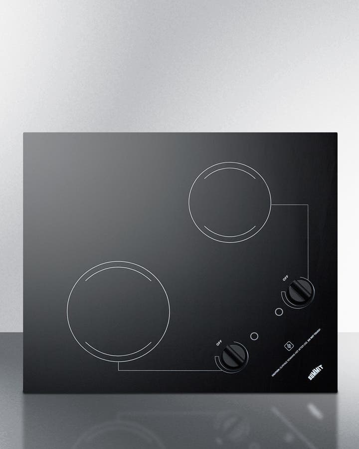 Summit CR2B223G 2 burner smooth top cooktop