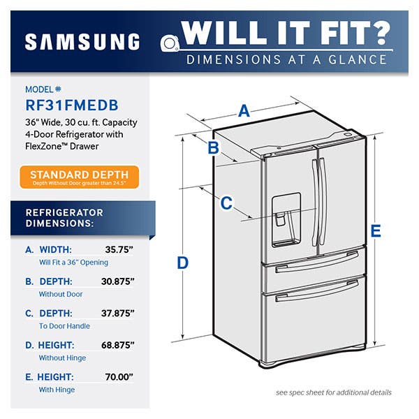 Samsung RF31FMEDBSR Stainless steel