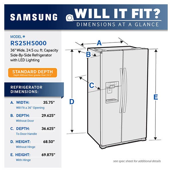 Samsung RS25H5000SR Stainless Steel