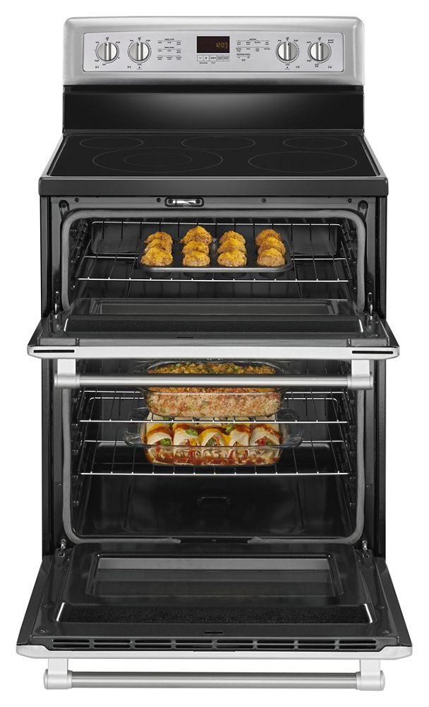 Maytag MET8720DS 30-inch Wide Double Oven Electric Range Stainless