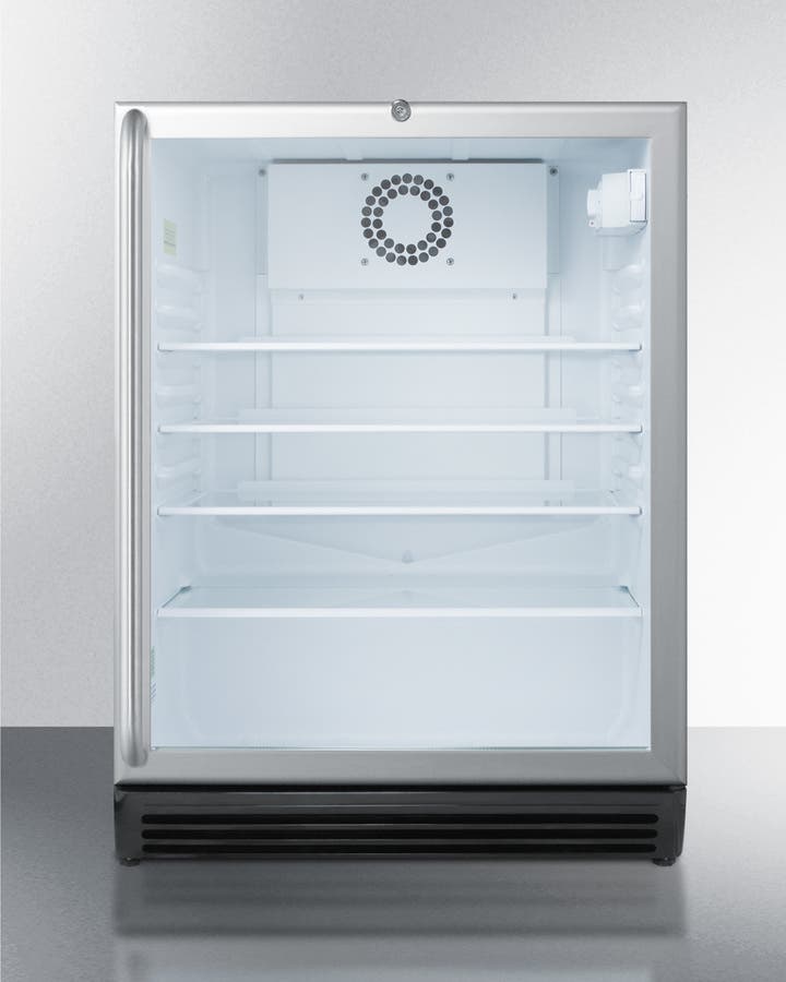 Summit SCR600BLOSRC 2 Wine Shelves, 2 Glass Shelves