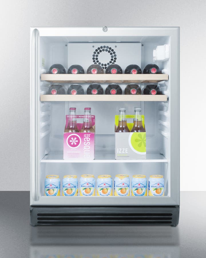 Summit SCR600BLOSRC 2 Wine Shelves, 2 Glass Shelves
