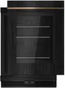 24 Inch, 5.2 Cu. Ft. Built-In Under Counter Glass Door Refrigerator