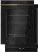 24 Inch, 5.2 Cu. Ft. Built-In Under Counter Glass Door Refrigerator