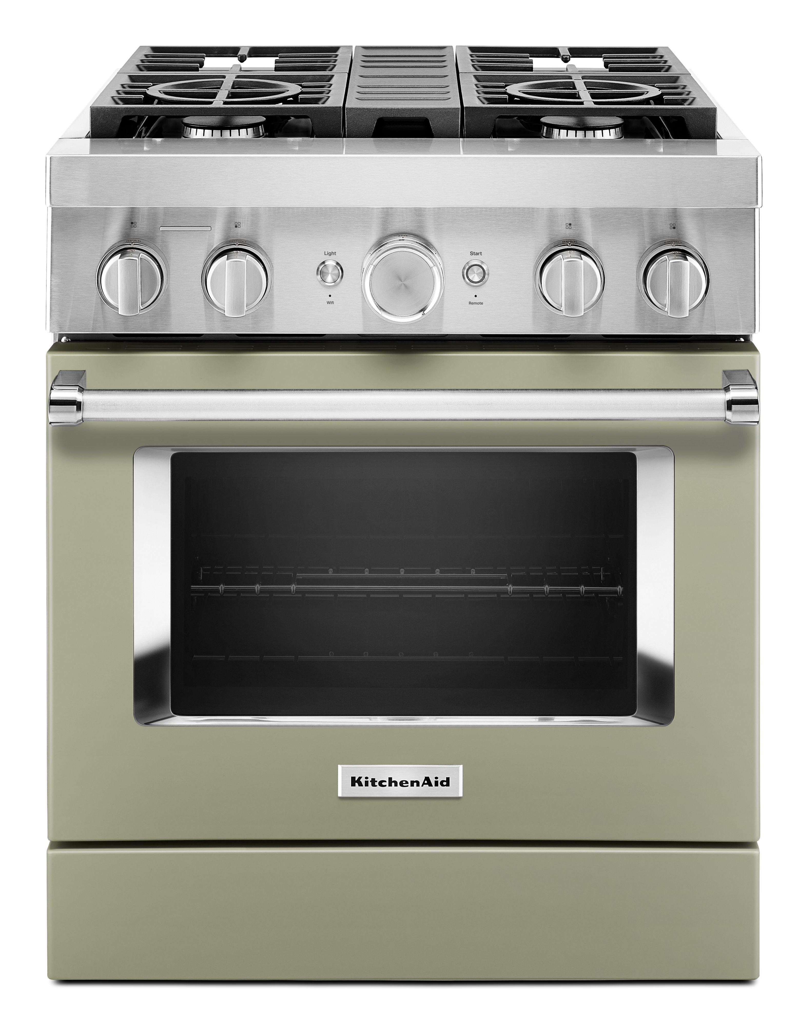 KitchenAid Dual Fuel Range (KFDC500JAV) - Avocado Cream KitchenAid Dual Fuel Range (KFDC500JAV) - Avocado Cream