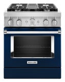 30 Inch Freestanding Dual Fuel Smart Range with 4 Sealed Burners, 4.1 cu. ft. Convection Oven, Ultra Power™ Dual-Flame Burners, Convertible Grates, Self-Clean, and Star K