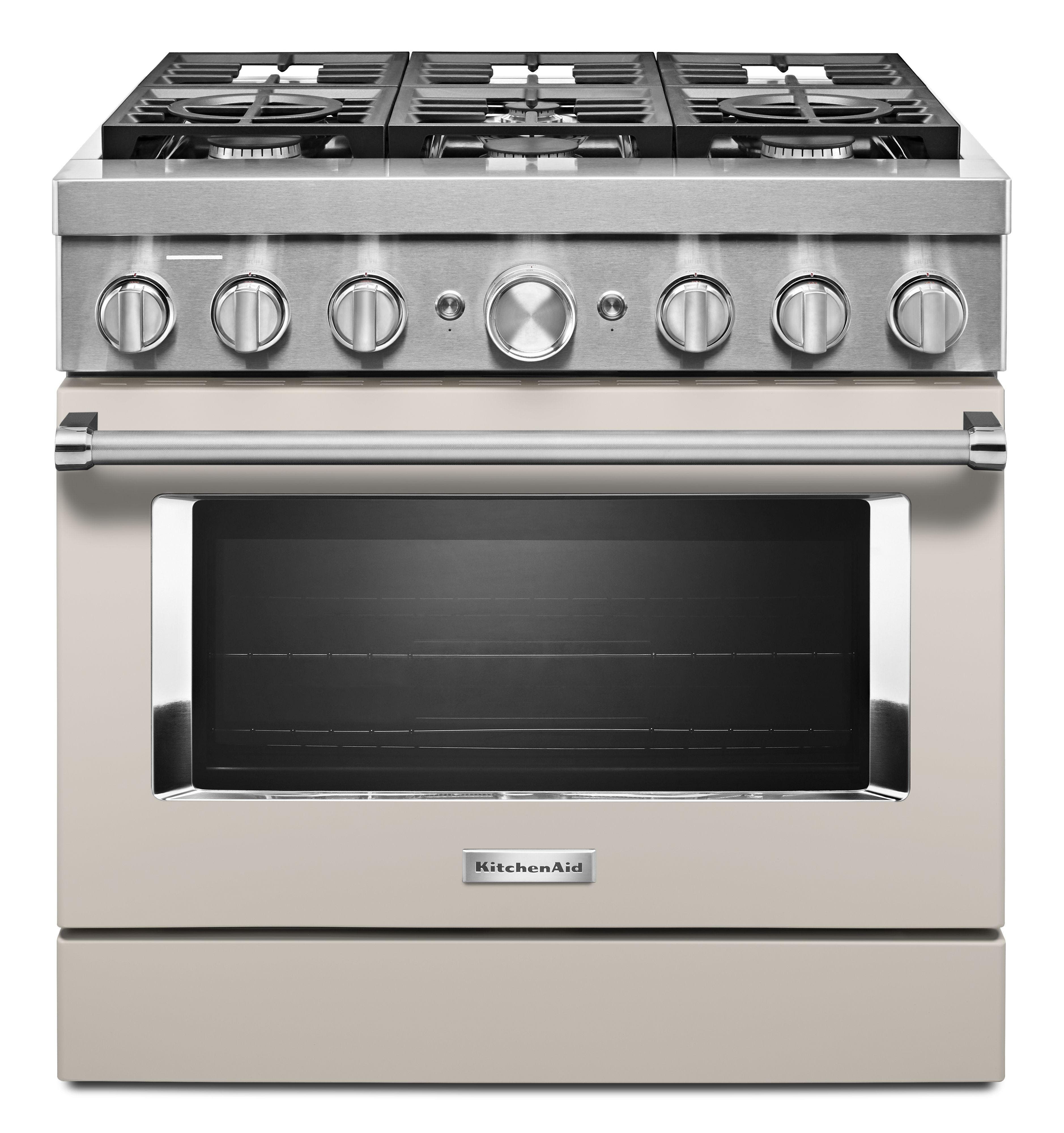 KitchenAid KFDC506JSS 36 Inch Freestanding Dual Fuel Smart Range