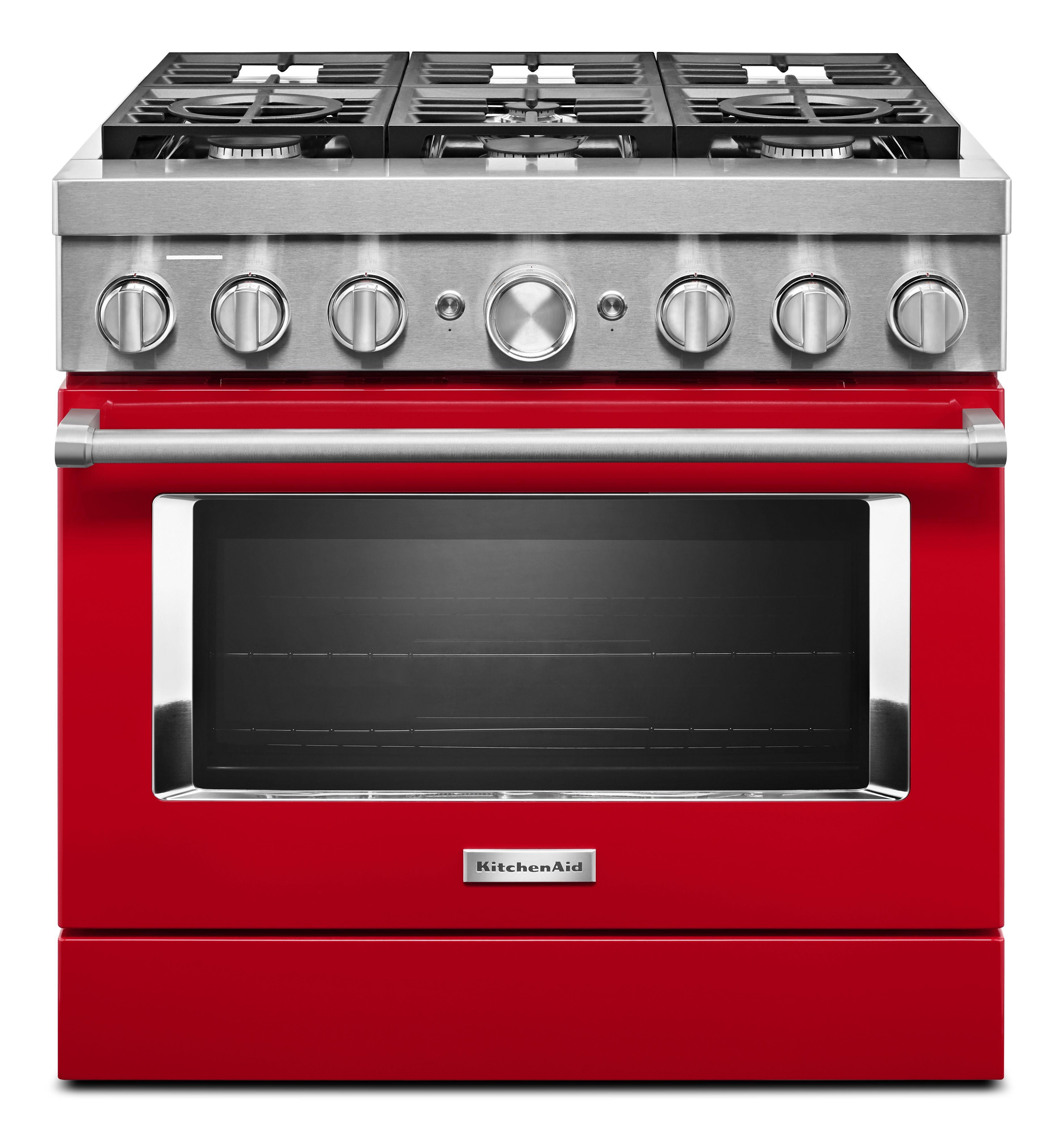 KitchenAid KFDC506JPA 36 Inch Freestanding Dual Fuel Smart Range
