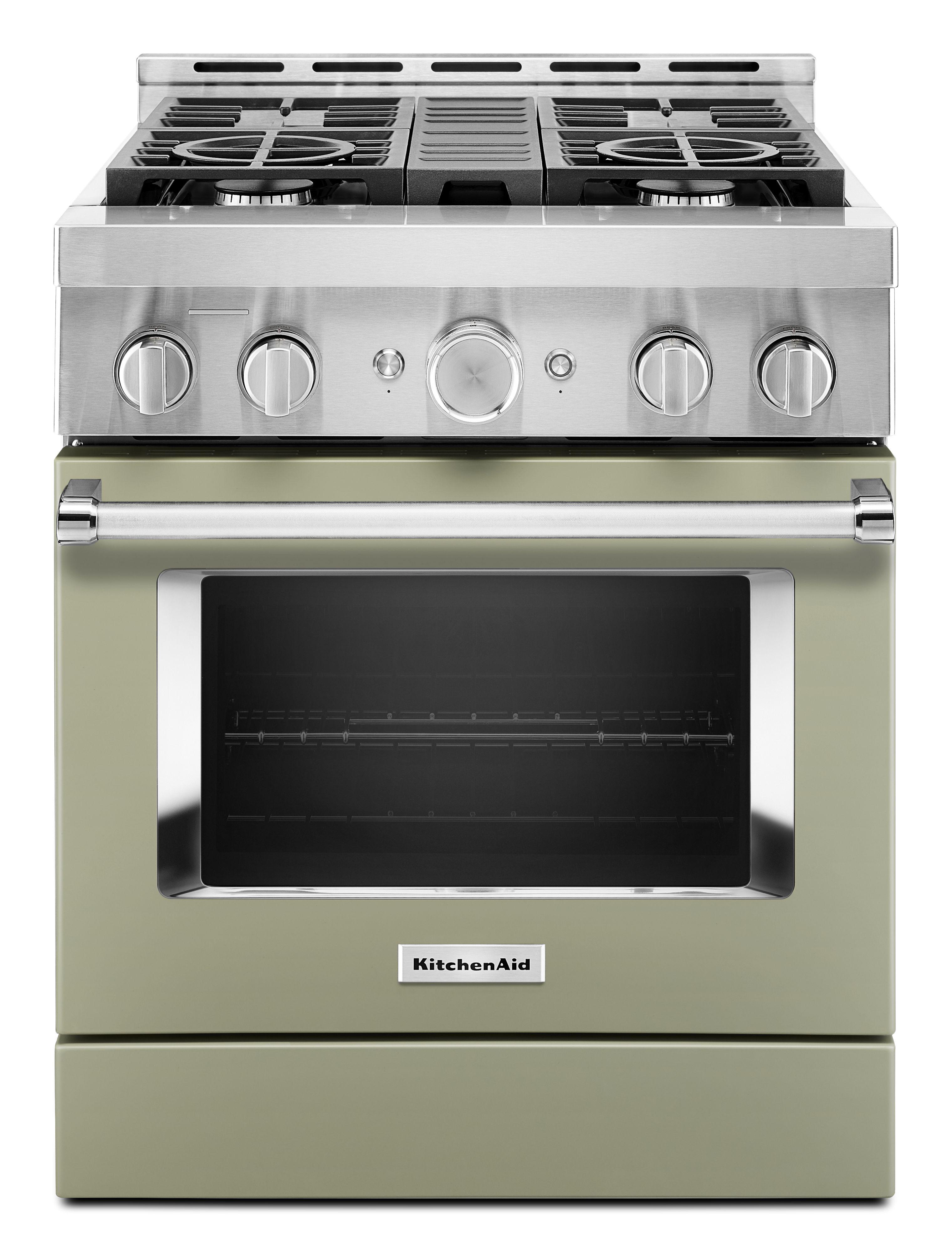 KitchenAid Gas Range (KFGC500JAV) - Avocado Cream KitchenAid Gas Range (KFGC500JAV) - Avocado Cream