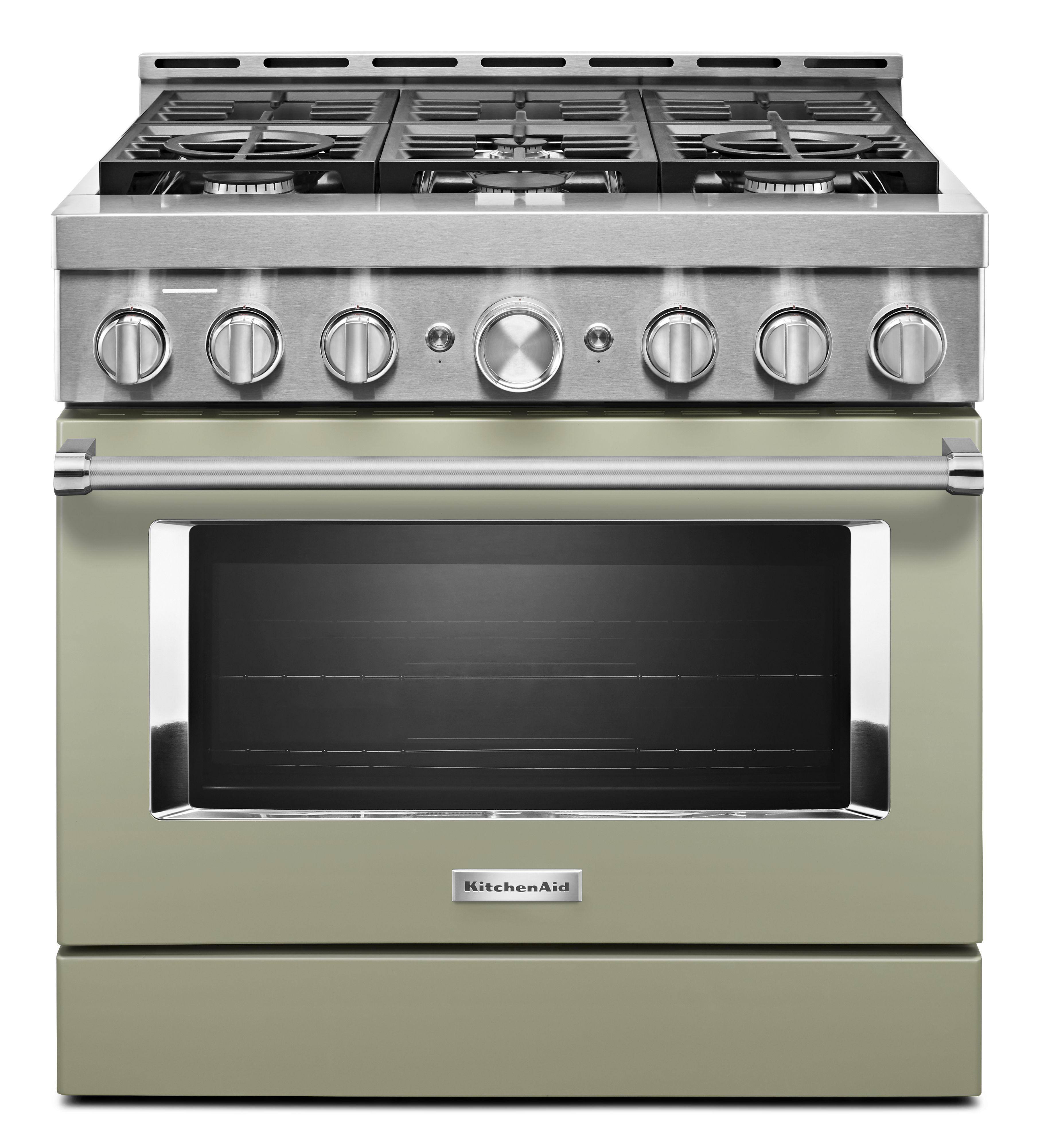 KitchenAid Gas Range (KFGC506JAV) - Avocado Cream KitchenAid Gas Range (KFGC506JAV) - Avocado Cream