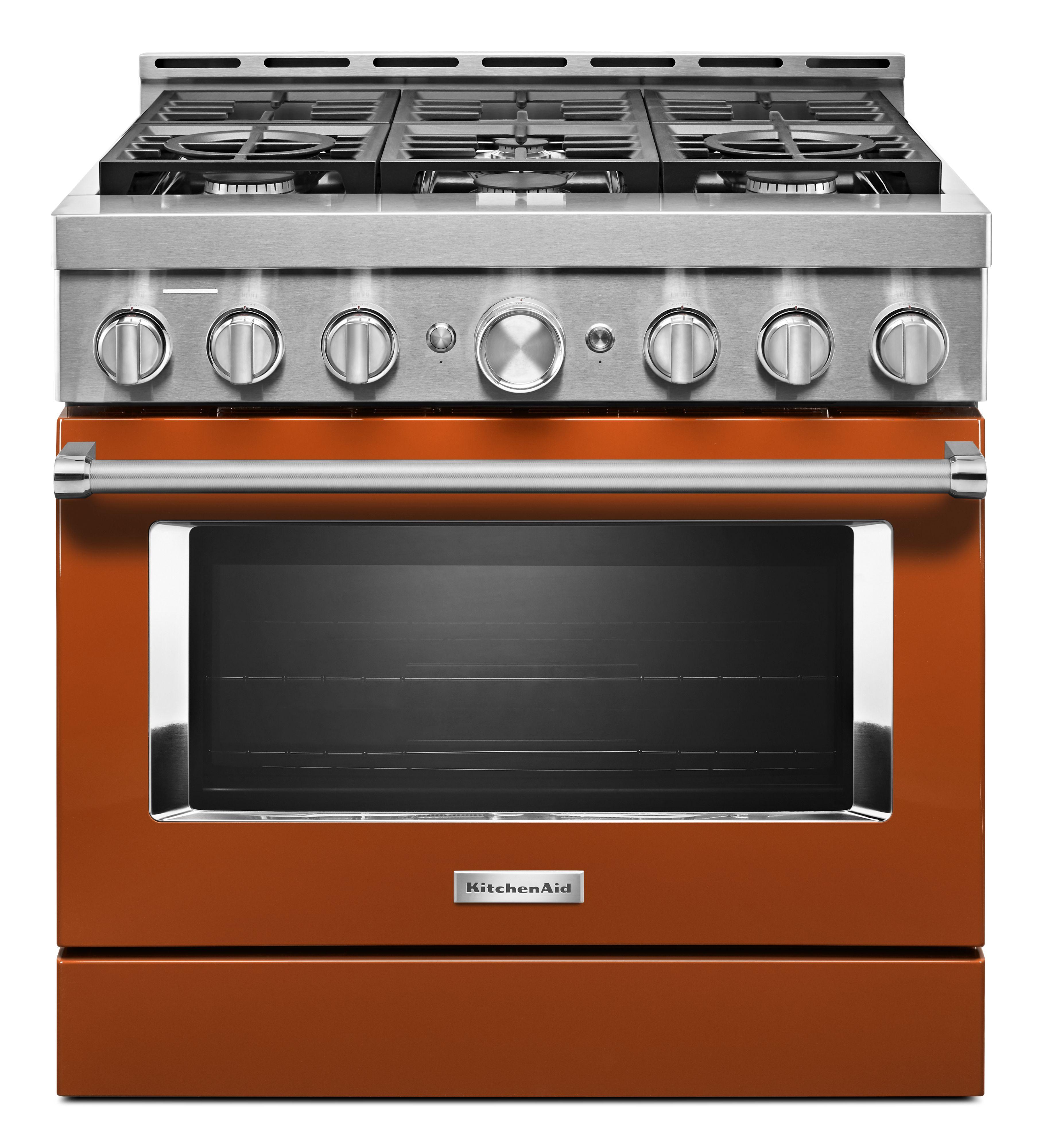 KitchenAid Gas Range (KFGC506JSC) - Scorched Orange KitchenAid Gas Range (KFGC506JSC) - Scorched Orange