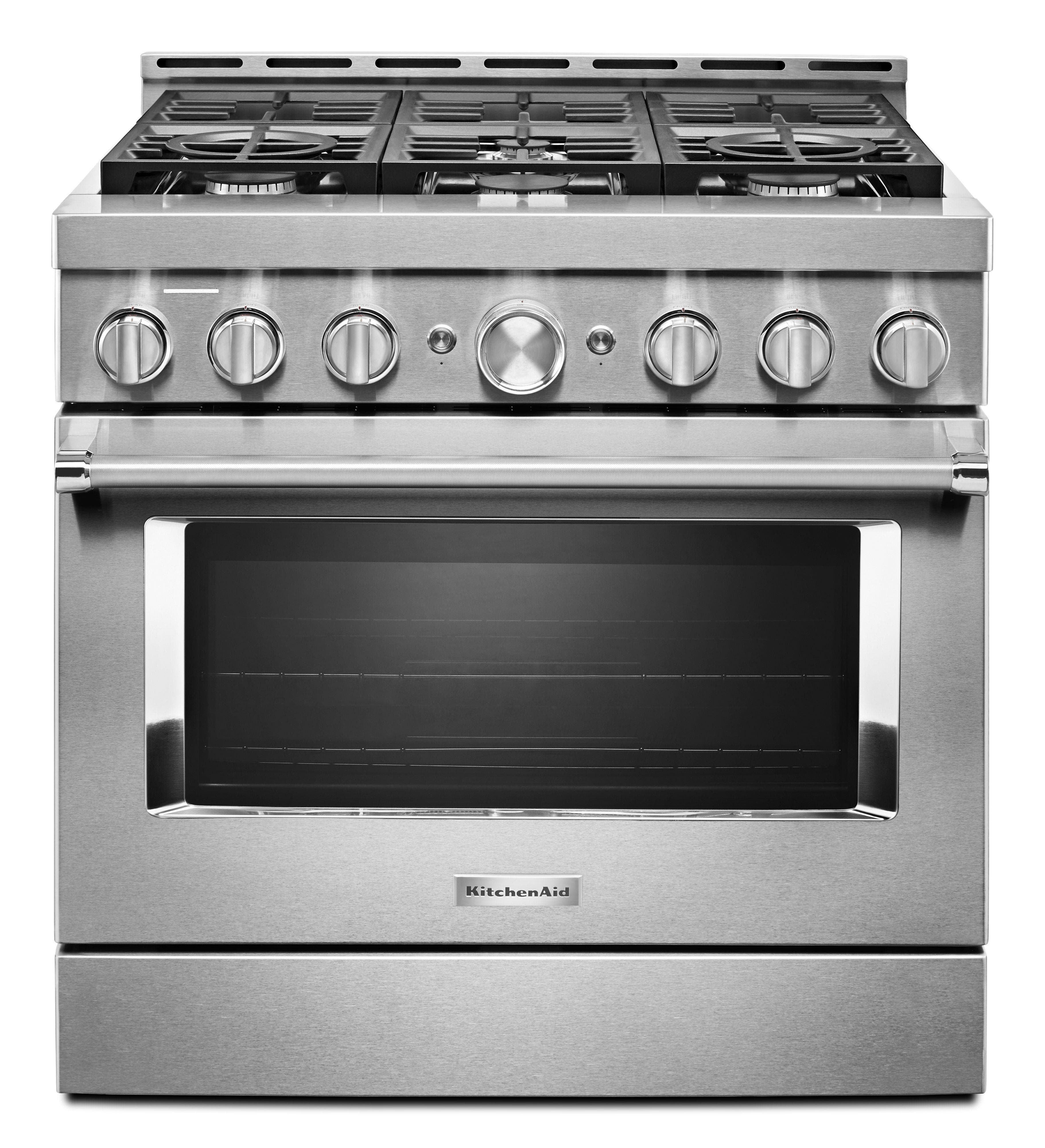 KitchenAid KFGC506JSS 36 Inch Smart Commercial Style Gas Range